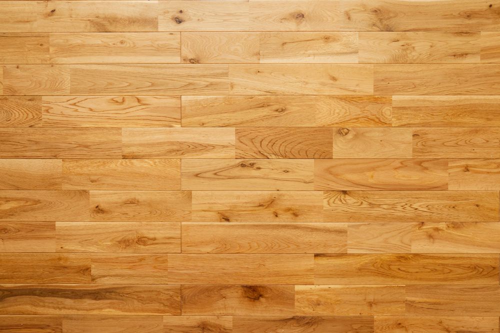 Smooth and polished natural oak surface after Greensboro Hardwood Floor Refinishing service.