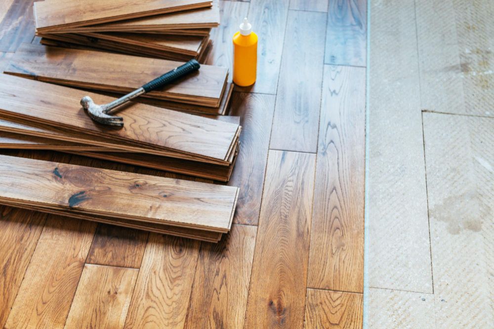 Hardwood flooring installation and refinishing tools used in High Point hardwood floor refinishing
