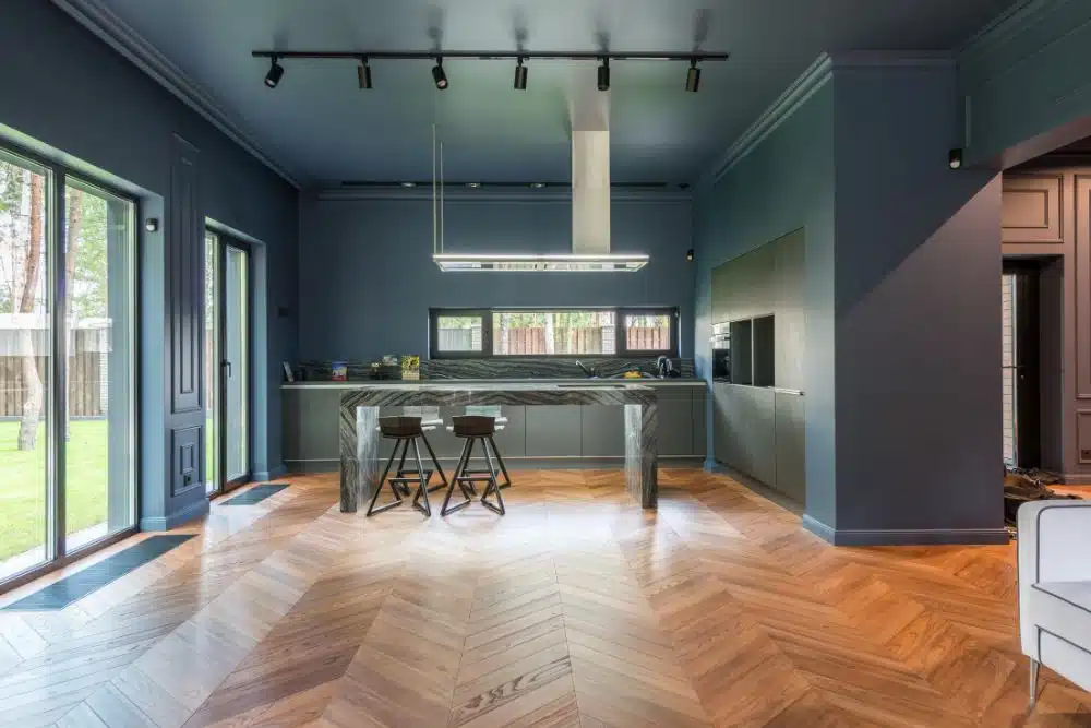 LVT Deep Clean & Protect Sammamish WA modern kitchen with restored luxury vinyl tile flooring